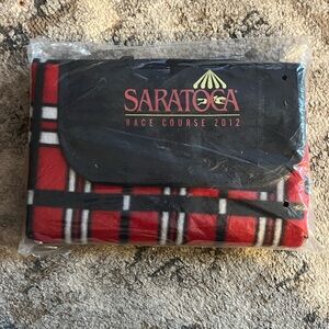 Saratoga Race Course 2012 Plaid Blanket New